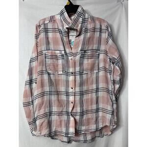 NWT Kut From The Kloth Womens Long Sleeve Florence Button Top Shirt Size Medium